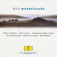 ǥ륹1809-1847/Sym.4 Violin Concerto Karajan / Bpo Mutter(Vn) +octet Sommernachtstraum