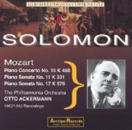 ⡼ĥȡ1756-1791/Piano Concerto.15 Solomon(P) Ackermann / Po +piano Sonata.11 17
