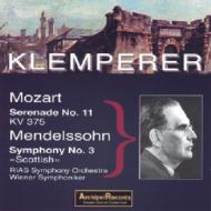 Mendelssohn / Mozart/Sym.3 / Serenade.11： Klemperer / Vso Berlin Rias. o