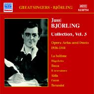 Jussi Bjorling Collection Vol.3 Opera Arias And Duets