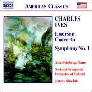 アイヴズ（1874-1954）/Sym.1 Emerson Concerto： Sinclair / Ireland National. so Feinberg(P)