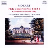 モーツァルト（1756-1791）/Comp. concertos With Flute： Gallois(Fl)andreasson / Swedish. co F. pierre(Hp