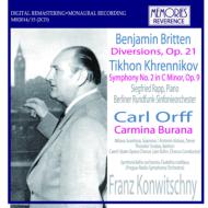 ա1895-1982/Carmina Burana Konwitschny / Prague Rso +britten Diversions Khrennikov Sym.2