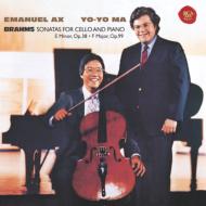 ブラームス（1833-1897）/Cello Sonata 1 2 ： Yo-yo Ma(Vc) Ax(P) (1985)