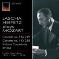 モーツァルト（1756-1791）/Violin Concrto.4 5 Sinfonia Concertante K.364： Heifetz(Vn) Primrose(Va) Etc