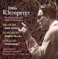 Orchestral Concert/Klemperer / Concertgebouw O Brahms Haydn Variations Schubert Sym.4 R Strauss