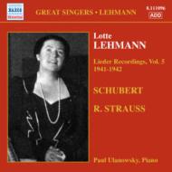 塼٥ȡ1797-1828/Lieder Lehmann +r. strauss(Lotte Lehmann Lieder Recordings Vol.5)