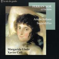 ソル、フェルナンド（1778-1839）/Ariette Italiane Seguidillas： Llado(S) Coll(G)