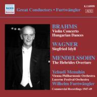 ブラームス（1833-1897）/Violin Concerto Etc： Menuhin(Vn) Furtwangler / Lucerne Festival O +mendelssohn