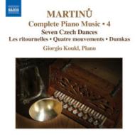 マルチヌー（1890-1959）/Piano Works Vol.4： Koukl