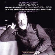 チャイコフスキー（1840-1893）/Sym 5 ： Monteux / Bso Rimsky-korsakov： Golden Cockerel Sadko Suite： Sfso