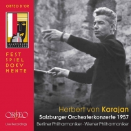 Salzburg Orchestral Concert 1957 : Karajan / Berlin Philharmonic, Vienna Philharmonic (4CD)