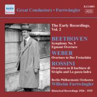 ベートーヴェン（1770-1827）/Sym 5 Egmont Overture： Furtwangler / Bpo +weber Rossini