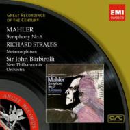 Mahler Symphony No 6, R.Strauss Metamorphosen : Barbirolli / New Philharmonia (2CD)