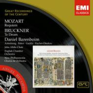 Mozart Requiem, Bruckner Te Deum : Barenboim / Engrish Chamber Orchestra, New Philharmonia