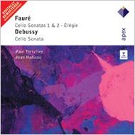 Faure Cello Sonatas Nos, 1, 2, Elegie, Debussy Cello Sonata : Tortelier, Hubeau