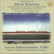 シュニトケ（1934-1998）/Violin Concerto 3 Sonats 2 A Paganini： Ambartsumian(Vn) Kukushkin / Moscow Rso