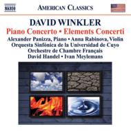 ウィンクラー、デイヴィッド（1948-　）/Piano Concerto Elements Concerti： Panizza(P) D. handel / Rabinova(Vn) Meyleman