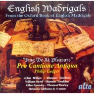 Renaissance Classical/English Madrigals From The Oxford Book Ledger / Pro Cantione Antiqua