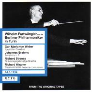 Orchestral Concert/Furtwangler / Bpo Live In Turin 1954-brahms Sym 3 R. strauss Wagner Weber