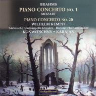 ブラームス（1833-1897）/Piano Concerto 1 ： Kempff(P) Konwitschny / Skd +mozart： Concerto 20 ： Karajan /