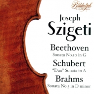 ヴァイオリン作品集/Violin Sonata-beethoevn Schubert Brahms： Szigeti(Vn) Horszowski Hess(P)