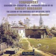 チャイコフスキー（1840-1893）/Serenade Capriccio Italien： Mravinsky / Leningrad Po +rimsky-korsakov