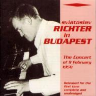 ピアノ・コンサート/S. richter In Budapest-recital 1958-mussorgsky Schubert Schumann Etc