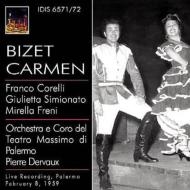 ビゼー（1838-1875）/Carmen(Itlian)： Dervaux / Teatro Massimo Di Palermo Simionato F. corelli Freni