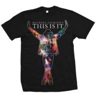 Michael Jackson T-shirt : This Is It Silhouette Collage Black / Size: L