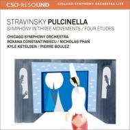 Pulcinella complete, Symphony in 3 Movements, 4 Etudes for Orchestra : Boulez / Chicago Symphony Orchestra