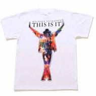 Michael Jackson T-shirt : This Is It Silhouette Collage White / Size: M