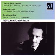 Beethoven Piano Concrto No, 5, Stravinsky, Prokofiev : Pollini, Pradella / Rome RAI Symphony Orchestra, etc (1958-59)
