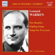 Bariton  Bass Collection/Leonard Warren Sea Shanties Kipling Songs Songs For Everone