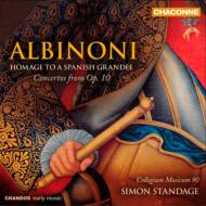 アルビノーニ（1672-1751）/Concerti A 5 Op.10(Slct)： Standage(Vn) Collegium Musicum 90