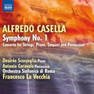 カゼッラ（1883-1947）/Sym 1 Concerto For Piano ＆ Percussion： La Vecchia / Rome So Scuccuglia(P) Ceravolo