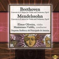 ベートーヴェン（1770-1827）/Violin Concerto： Oliveira(Vn) Valdes / Principado De Asturias So +mendelssohn