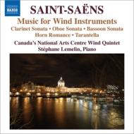 サン＝サーンス (1835-1921)/Music For Wind Instruments： Canada's National Arts Centre Wind Quintet Lemelin(P