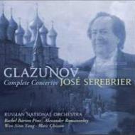 グラズノフ（1865-1936）/Comp. concertos： Serebrier / Russian National O Romanovsky(P) R. b.pine(Vn) Wen-sinn