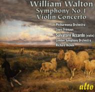 ウォルトン、ウィリアム（1902-1983）/Sym 1 ： Fremaux / Po +violin Concerto： Accardo(Vn) Hickox / Lso