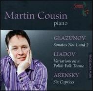 グラズノフ（1865-1936）/Piano Sonata 1 2 ： Cousin +liadov Arensky