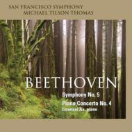١ȡ1770-1827/Sym 5 Piano Concerto 4  Tilson Thomas / Sfso Ax(P) (Hyb)