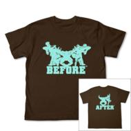 Dragon Ball Ginyu Force Before After T-shirt (Dark Brown)Size: L