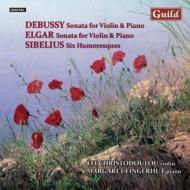 ヴァイオリン作品集/Violin Sonata-debussy Elgar： Christodolou(Vn) Fingerhit(P) +sibelius