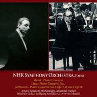 Concertos -Ravel, Liszt : Michelangeli(P)Rumpf / NHK So +Beethoven Concertos Nos, 1, 4, : Gulda(P)Sawallisch / Matacic / (1965, 67, 69)(2CD)