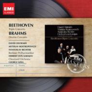 Beethoven Triple Concerto, Brahms Double Concerto : Oistrakh, Rostropovich, S.Richter, Karajan / BPO, Szell / Cleveland O