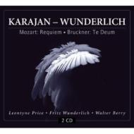 Mozart Requiem, Bruckner Te Deum, etc : Karajan / Vienna Philharmonic, L.Price, Rossel-Majdan, Wunderlich, Berry (1960)(2CD)