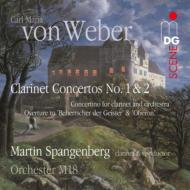 ウェーバー（1786-1826）/Clarinet Concerto 1 2 Concertino Etc： Spangenberg(Cl) / Orchester M18 (Hyb)