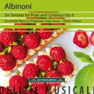 アルビノーニ（1672-1751）/Flute Sonatas Op 6 ： Ensemble Barocco Padovano Sans Souci
