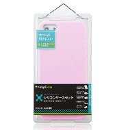 Iphone5�p �R�ۃV���R���P�[�X�Z�b�g(�s���N)